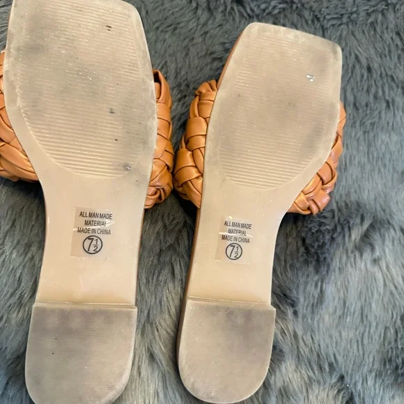 Soda Tan Braided Sandals - Picture 2 of 2